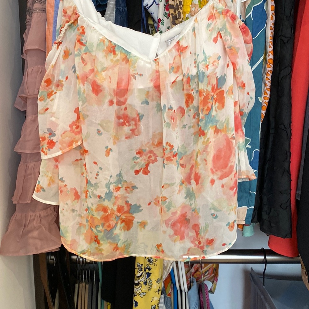 Floral off the shoulder zara top